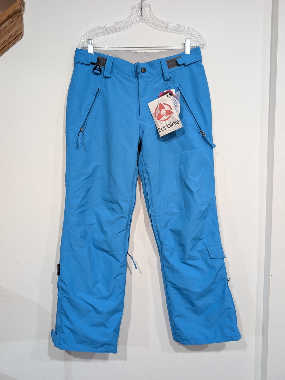 Turbine Women’s Siren SMALL Bright Aloha Blue Cargo Ski Snowboard Pants NEW
